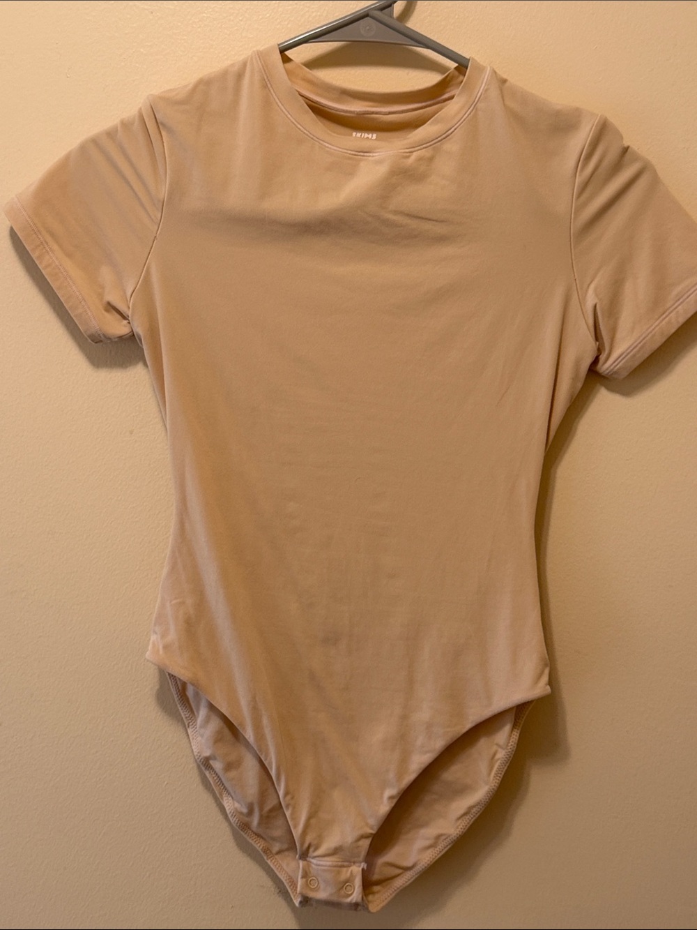SKIMS Short Sleeve Crewneck Bodysuit in Nude